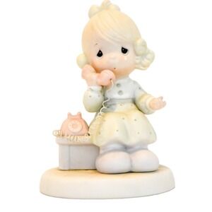 Precious Moments Tell It To Jesus 521477  Figure Phone Child Tears Religion 1989